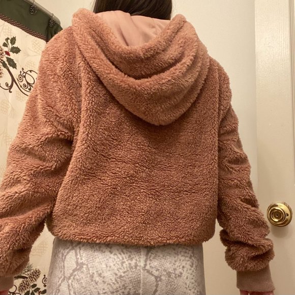 Dusty Rose Sherpa Hoodie - Picture 9 of 9